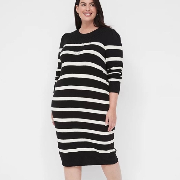 Lane Bryant Dresses & Skirts - Lane Bryant Plus Size Dress Color Black & White Size 14/16